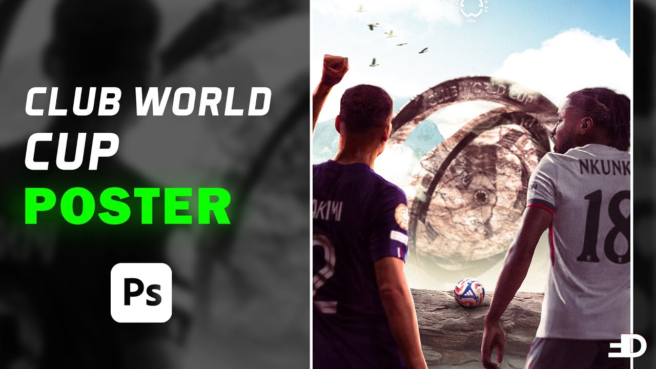 INSANE Club World Cup FINAL Poster in Photoshop! Matchday Design [FREE PSD]
