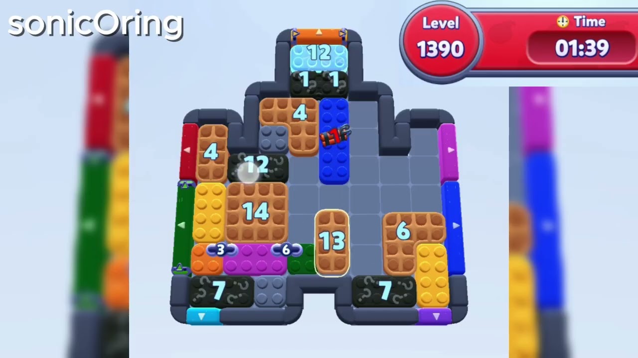 Уровень 1390 игры Color Block Jam