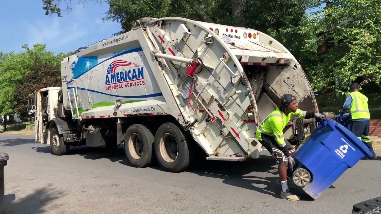 Fast Summer Recycling with a CNG McNeilus Rear Loader