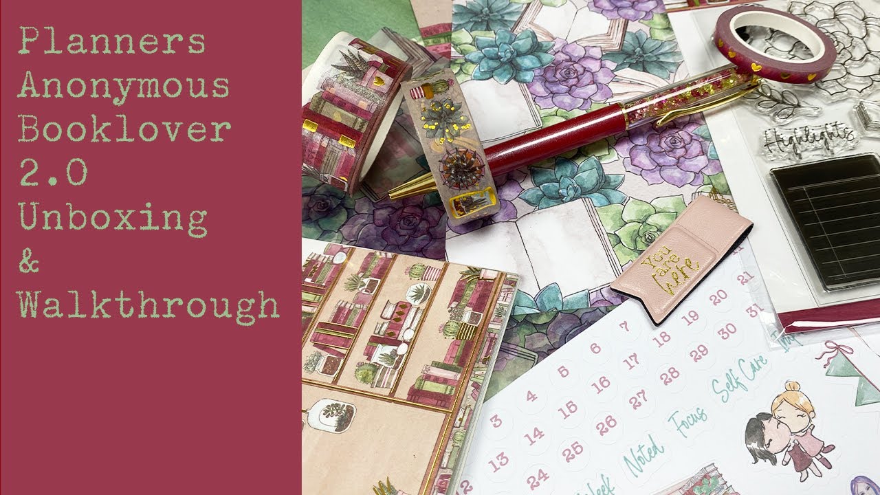 Planners Anonymous Booklover 2.0 Unboxing & Walkthrough