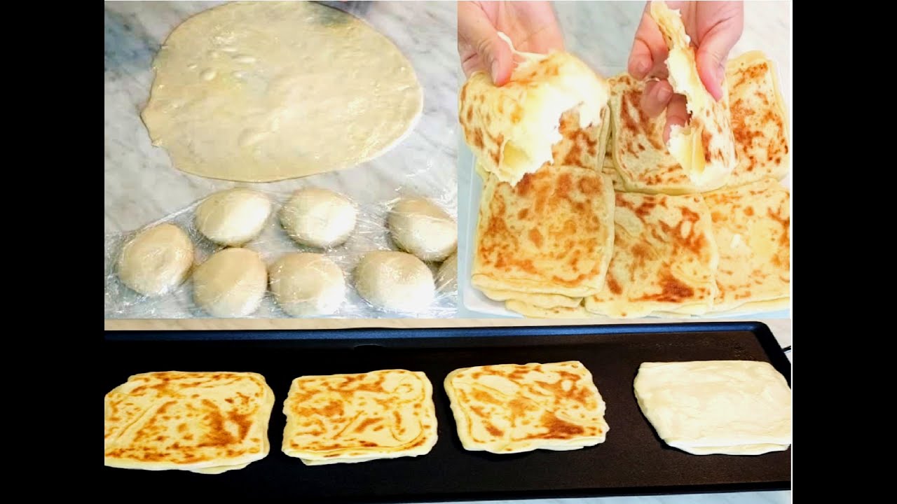 Foccacine con formaggio alla marocchina / Meloui / Msamen