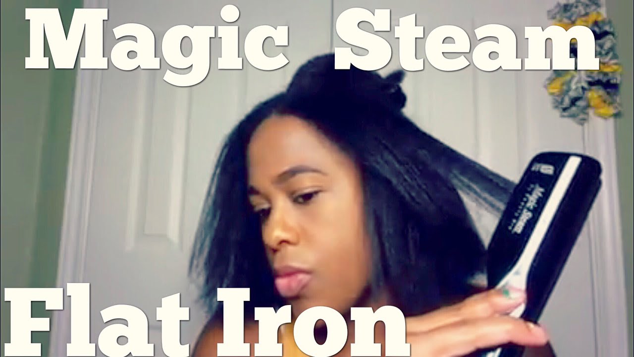 Magic Steam Pro Flat Iron Review | Straightening 4C Natural Hair