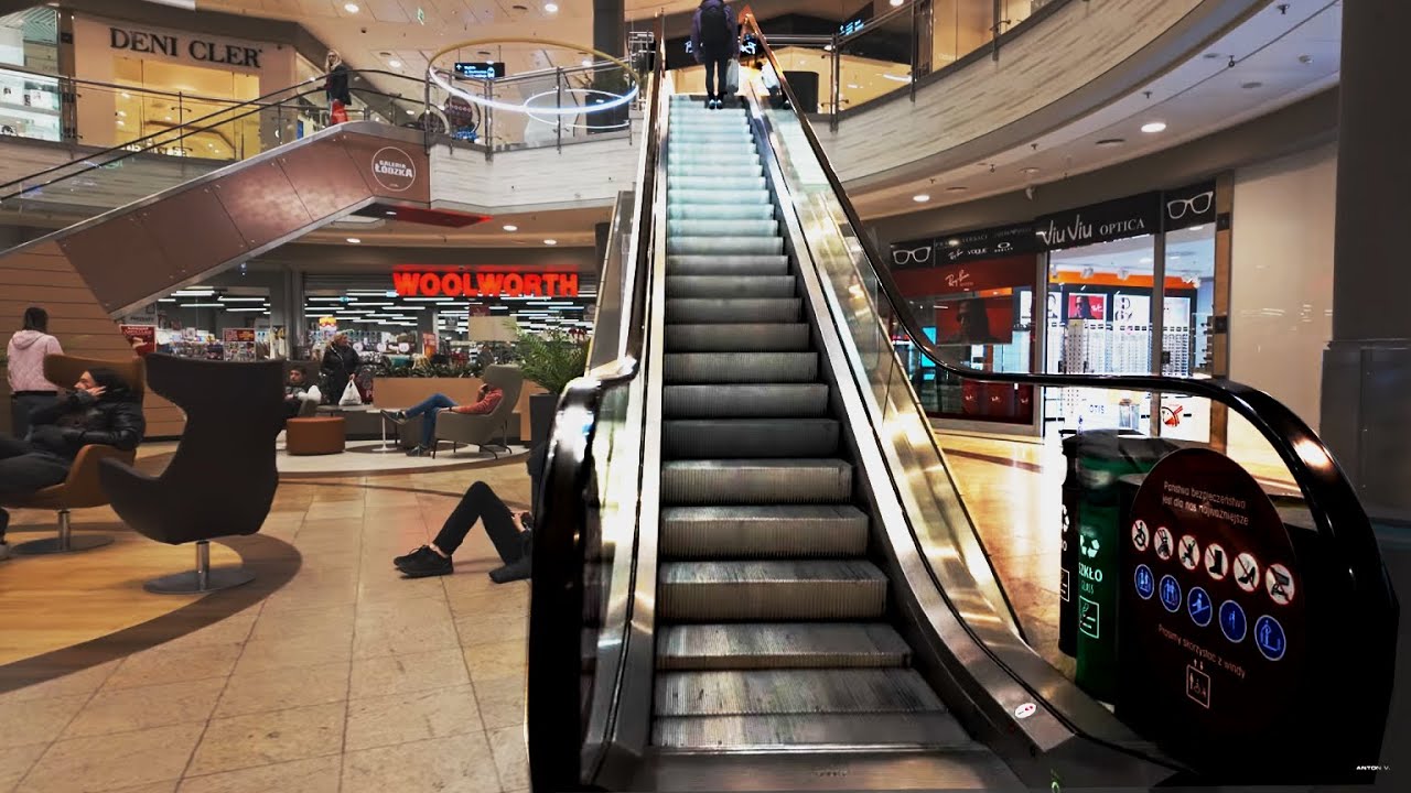 Poland, Galeria Łódzka, 7X moving sidewalk , 3X escalator