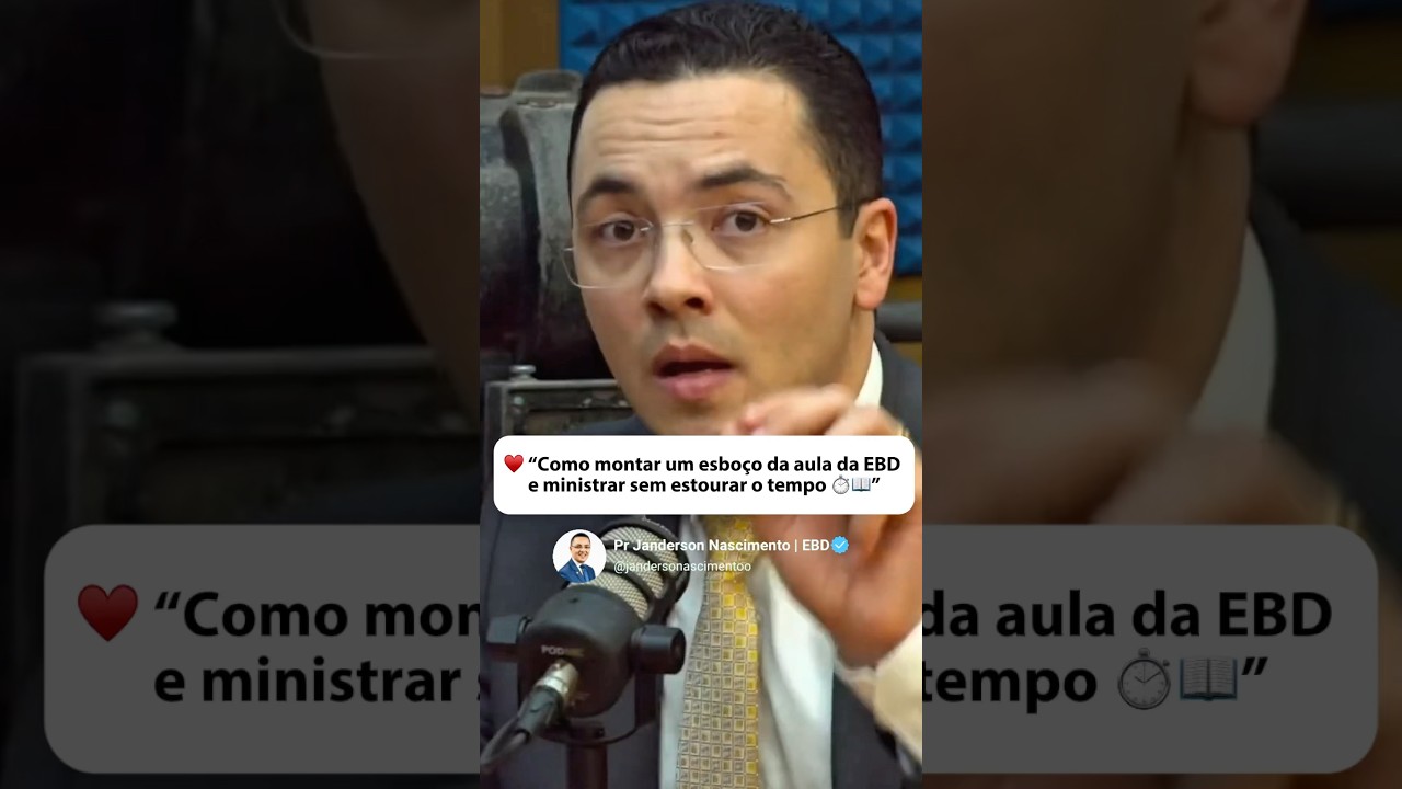 &ldquo;Como montar um esbo&ccedil;o da aula da EBD e ministrar sem estourar o tempo ⏱️📖&rdquo;