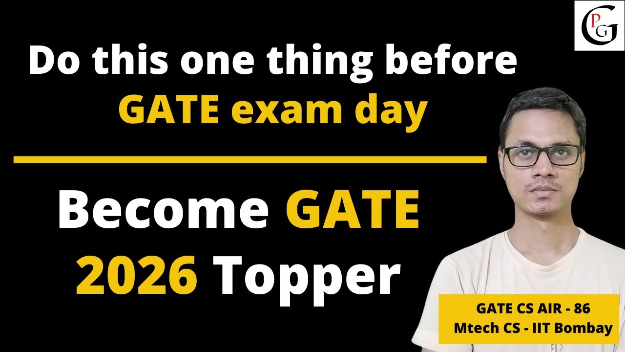 Do this one thing before GATE exam day | Become GATE 2026 Topper