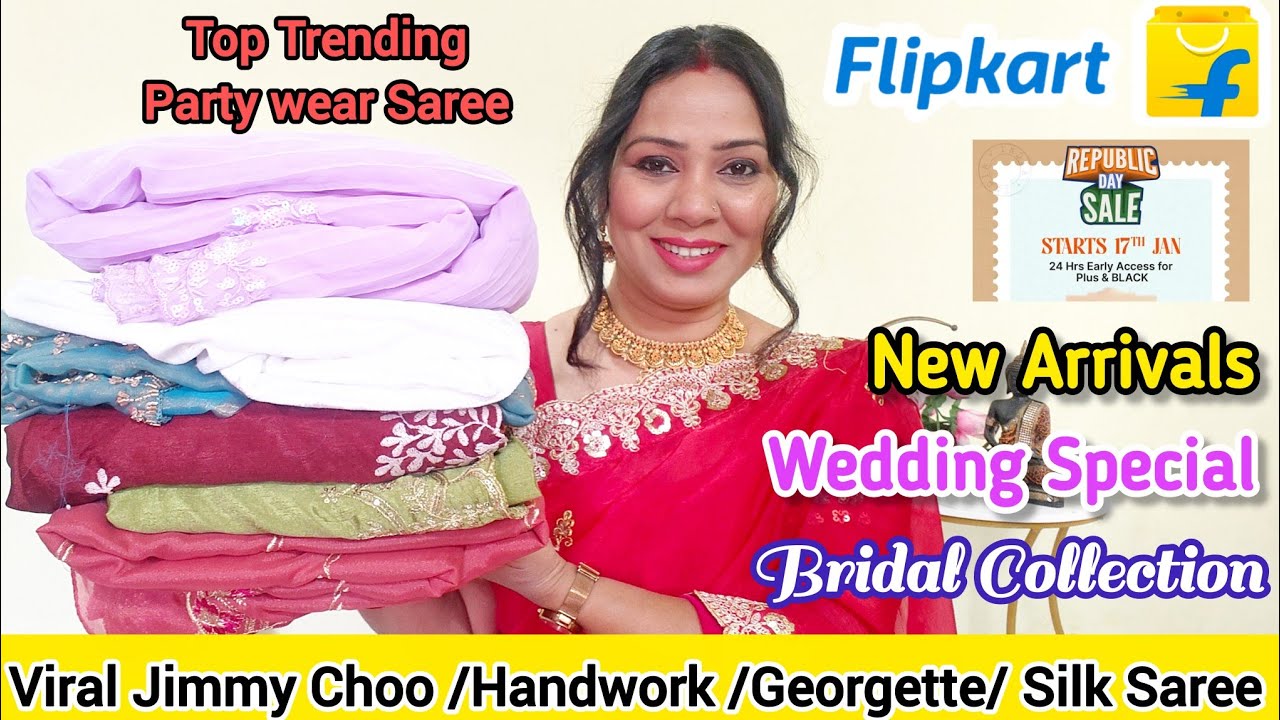 *HUGE* Flipkart Wedding and Farewell Saree Haul l Flipkart Saree Haul l Affordable Saree Haul#saree 