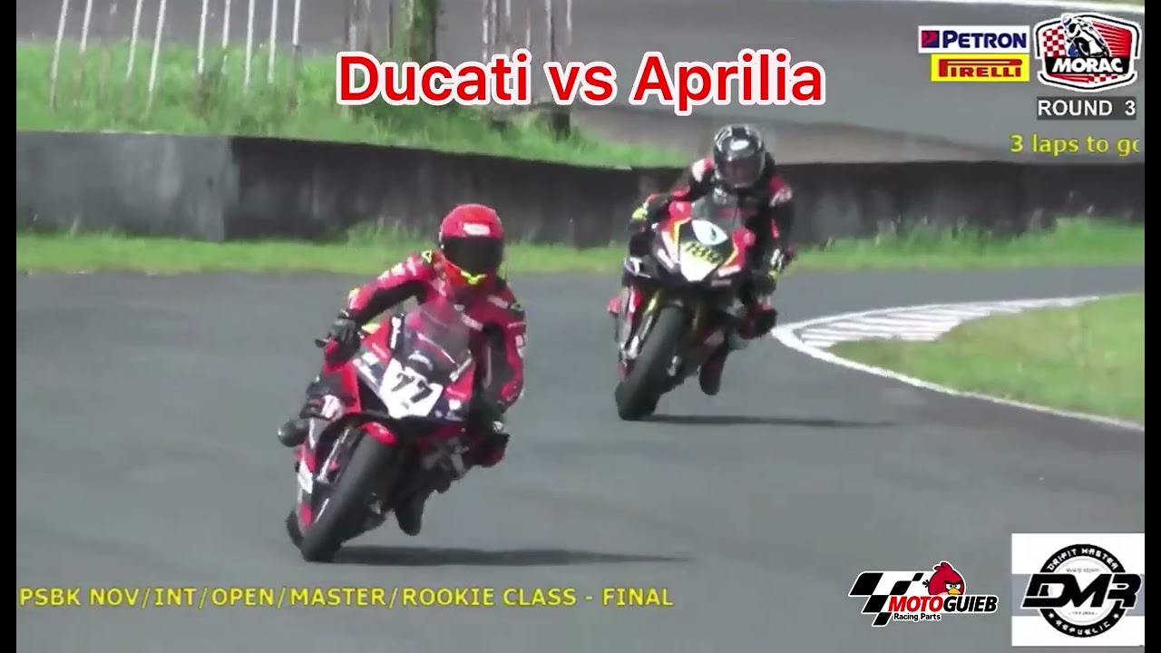 Morac Nataional Motorcycle racing championship PSBK DUCATI VS APRILIA | v4s vs rsv4