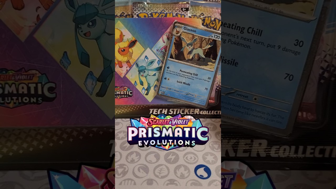 Pokémon Prismatic Evolutions Glaceon Opening 