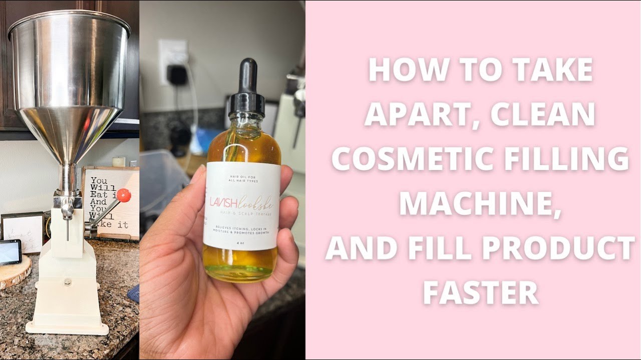 HOW TO Take Apart And Clean Liquid Filler Machine | Refill Your Hair Oil Products Faster
