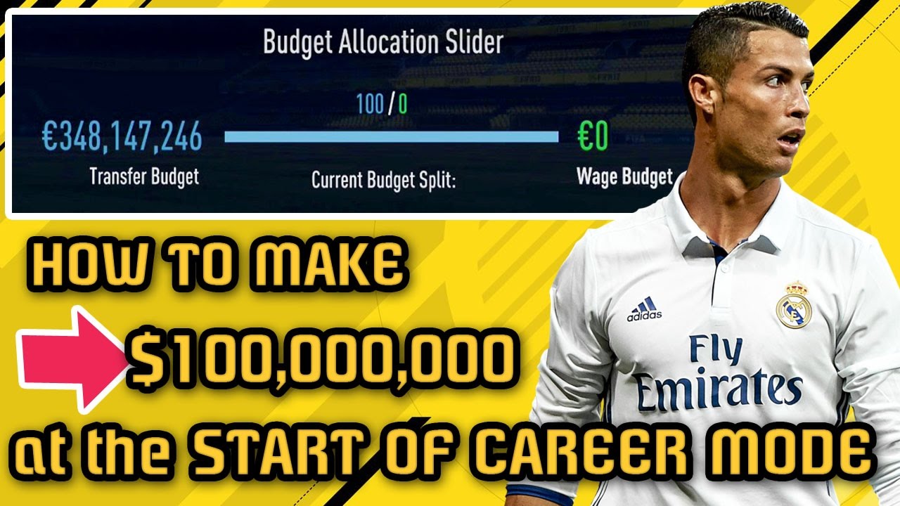 HOW TO MAKE ���100 MILLION at the start of Career Mode (LEGIT) - FIFA 17 Salary Glitch