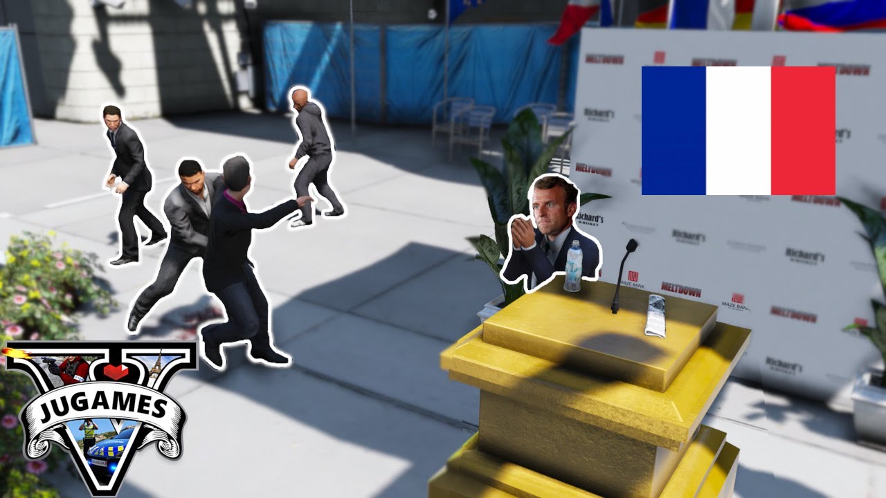 MACRON SE FAIT ATTAQUER EN PLEIN DISCOURT  [GTA 5 LSPDFR]