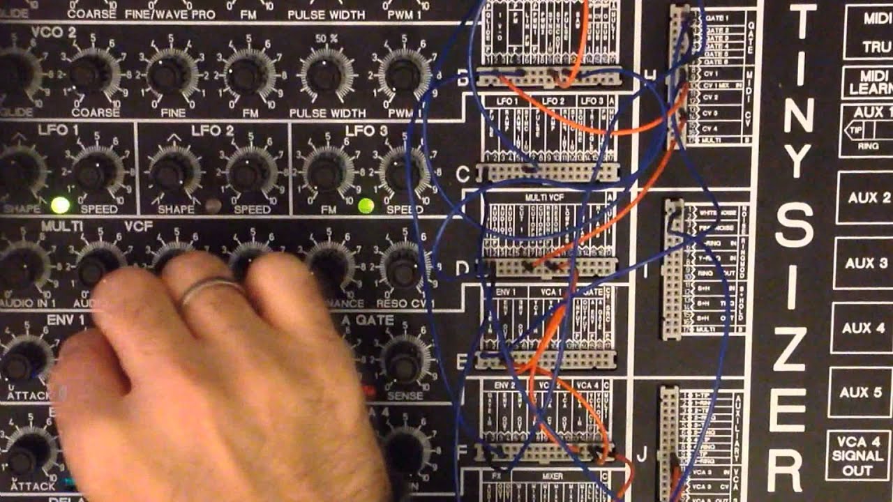 Pure sound from Tinysizer - a complete mini analog modular synthesizer system [HD Quality]