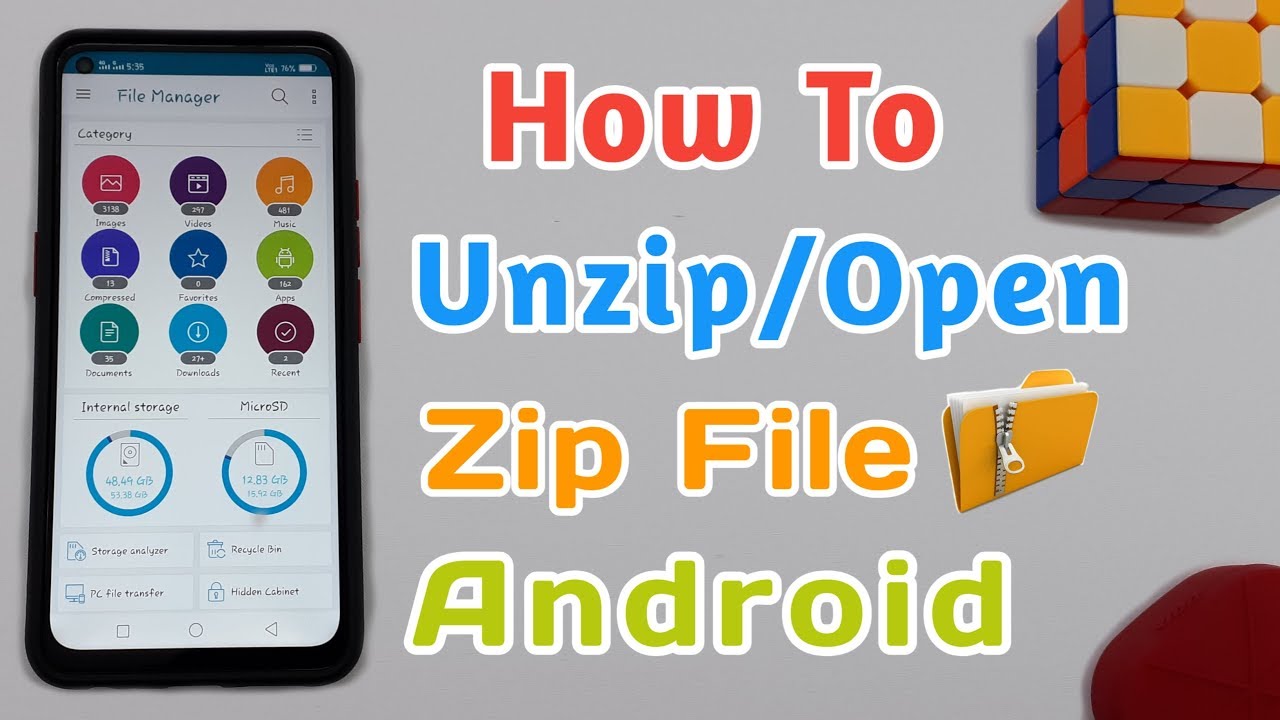 How To Unzip/Open Zip File In Android | How To Extract Zip File On Android