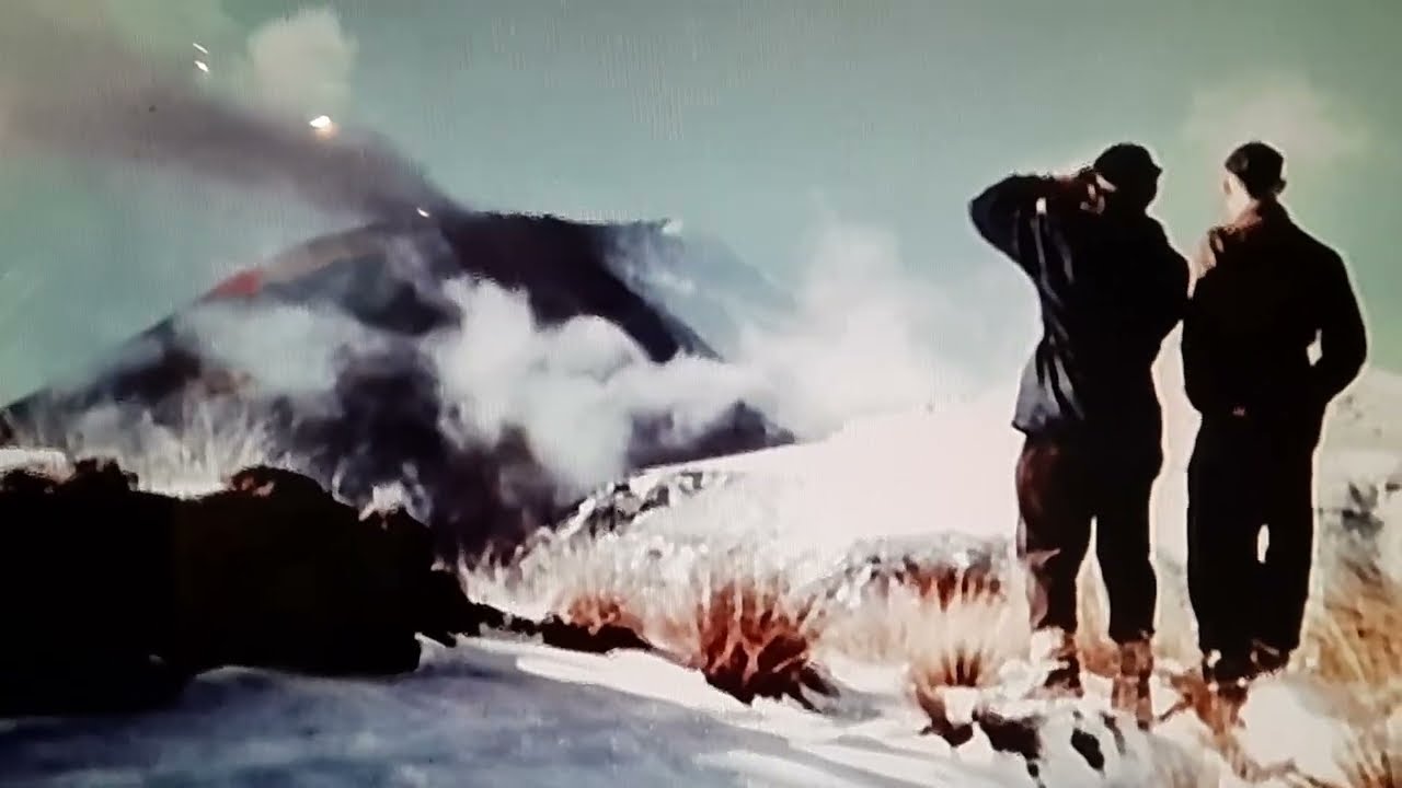 Mount Ngauruhoe eruption 1973, North Island New Zealand