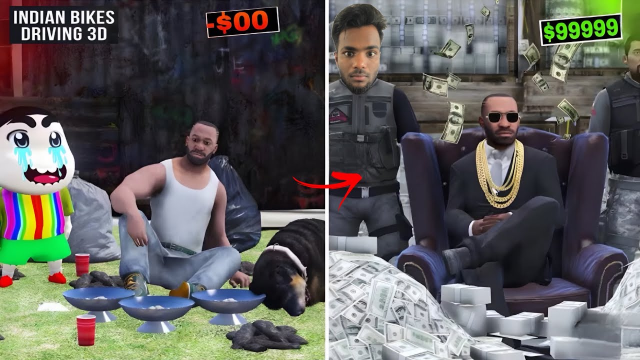 POOR VS RICH LIFE IN INDIAN BIKE DRIVING 3D😭