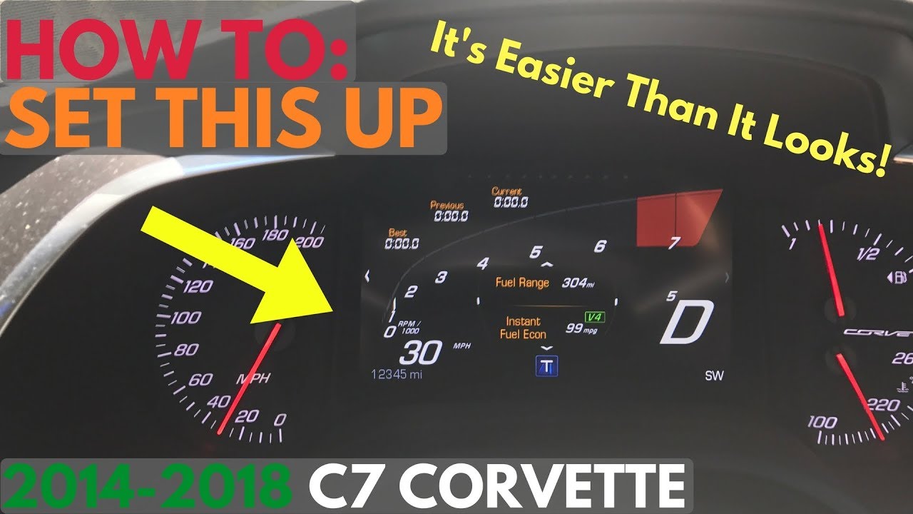 Как настроить цифровую приборную панель Corvette C7