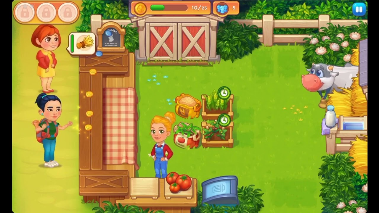 Farming Fever Cooking Games - Level 2 🍎🌻🫐 - No Boosters - FULL STORY - CaroGamesNL