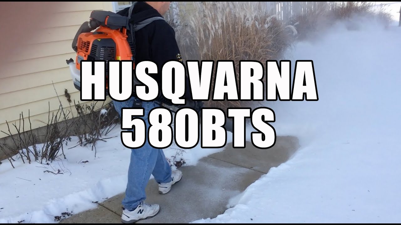 Husqvarna 580BTS BackPack Blower - Blowing 4