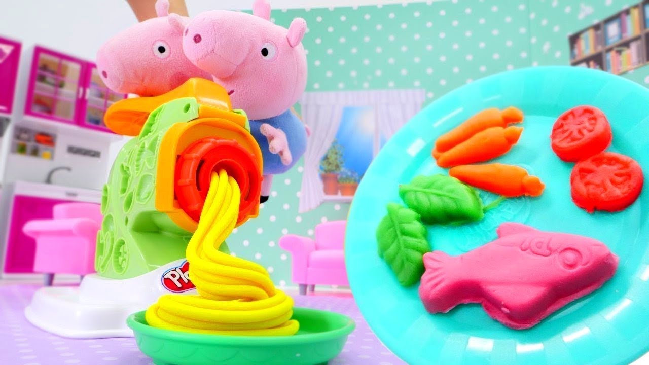Peppa Pig Deutsch - Peppa Wutz knetet mit PlayDoh - Video mit Knete