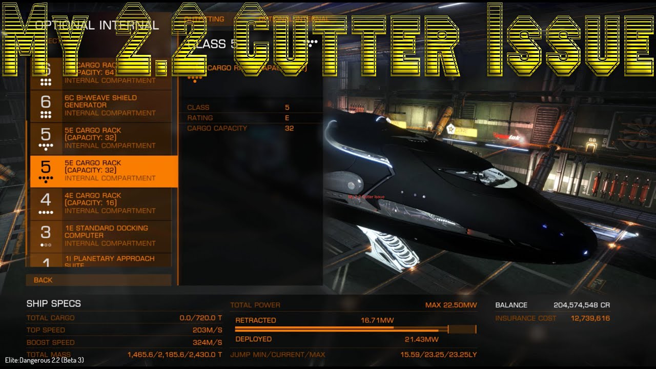 Elite: Dangerous Guardians 2.2 Beta 3 - My 2.2 Cutter Issue