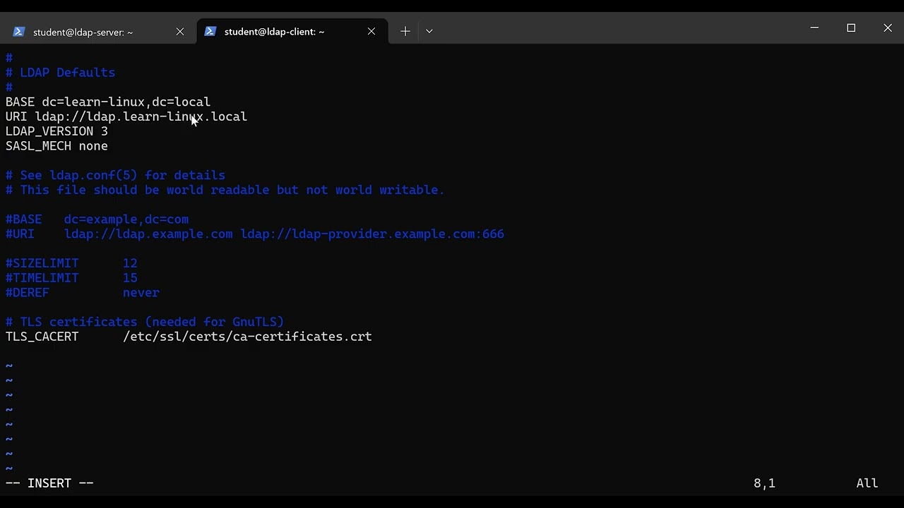 LDAP Part Two Set up LDAP Client   Configure nscd Debian