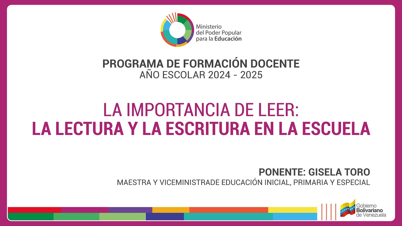 La importancia de leer. Ponente Gisela Toro