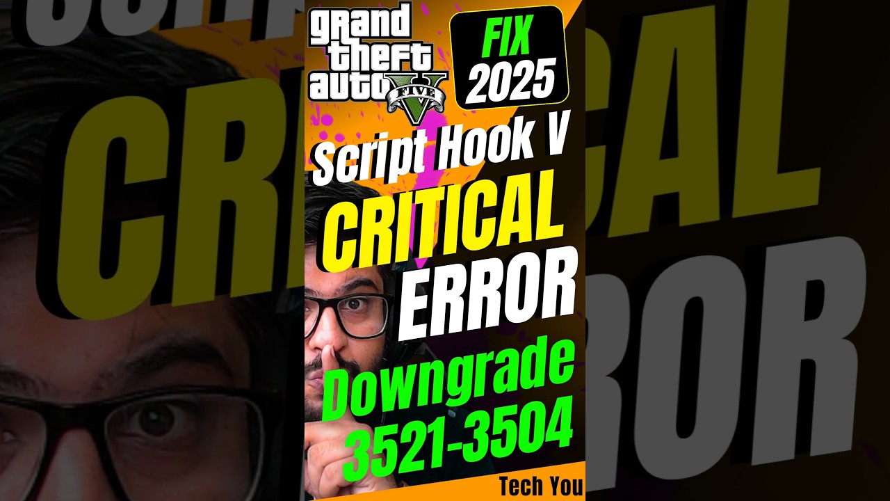 FIX Script Hook V Critical Error GTA 5 2025!