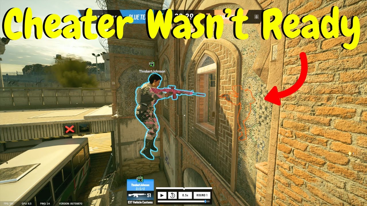 Trickshotting a Cheater in Rainbow Six Siege