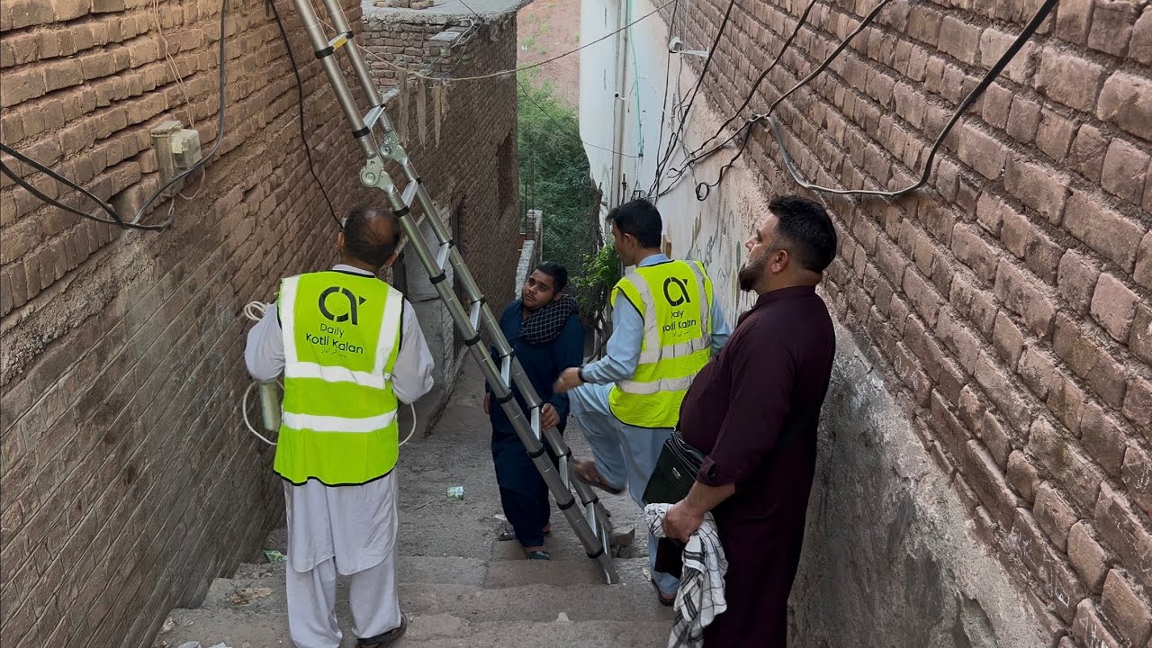 Today we started the work of installing lights in the Kotli Kalan road and neighborhoods on the seco