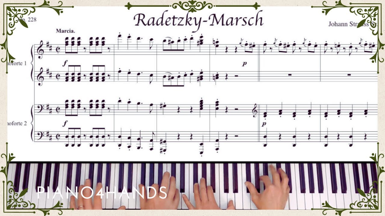 J. Strauss 🎍Radetzky-Marsch🎍 for Piano duet