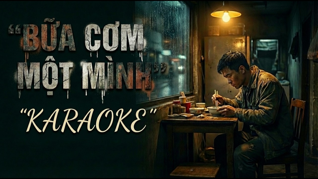 🎤 Karaoke BỮA CƠM MỘT MÌNH (Tone Nam) | Nhạc Blues Ballad Bolero Buồn | Hát Là Nghẹn…
