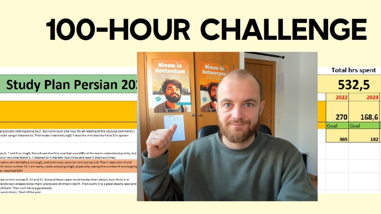 JOIN THE 100 HOUR LANGUAGE LEARNING CHALLENGE - Boost your Persian/Dutch/Spanish by putting in time