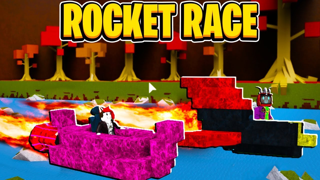 ITS A ROCKET BOAT RACE In Build A Boat For Treasure In Roblox