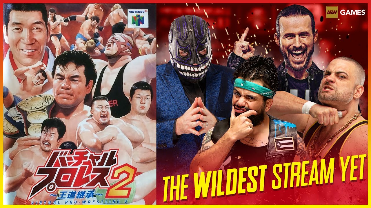 AEW Wrestlers' Battle in Virtual Pro Wrestling 2!