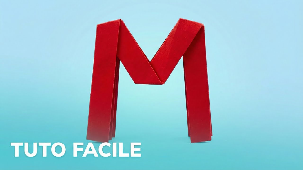 Comment faire la LETTRE M en ORIGAMI : Tutoriel Complet (Alphabet en Papier)