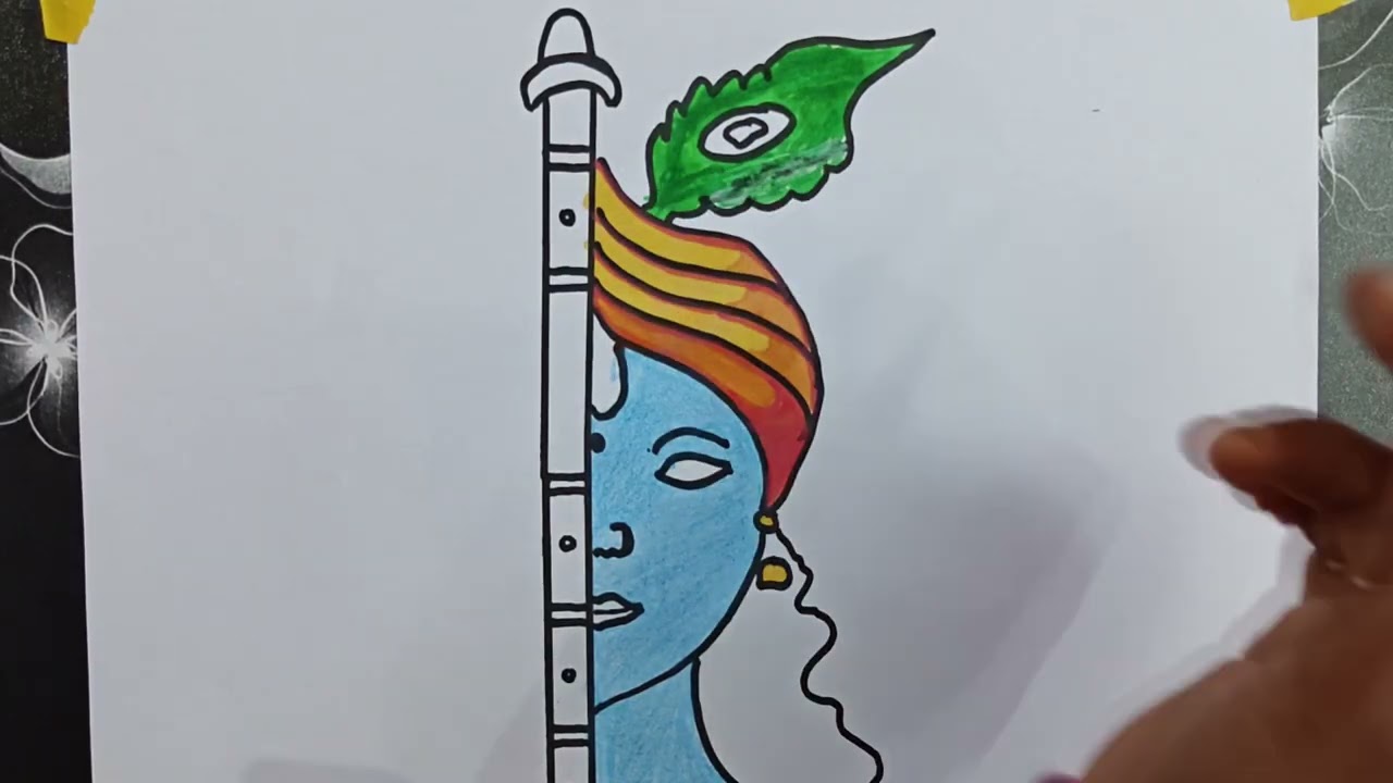 krishna drawing | krishna drawing easy |krishna drawing sketch|krishna drawing colour|कृष्णा ड्राइंग