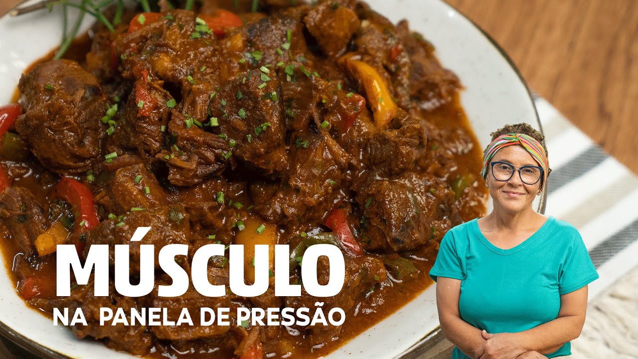 HOJE É DIA DE MÚSCULO NA PANELA DE PRESSÃO, ACOMPANHADO DE POLENTA, VOCÊ VAI AMAR.