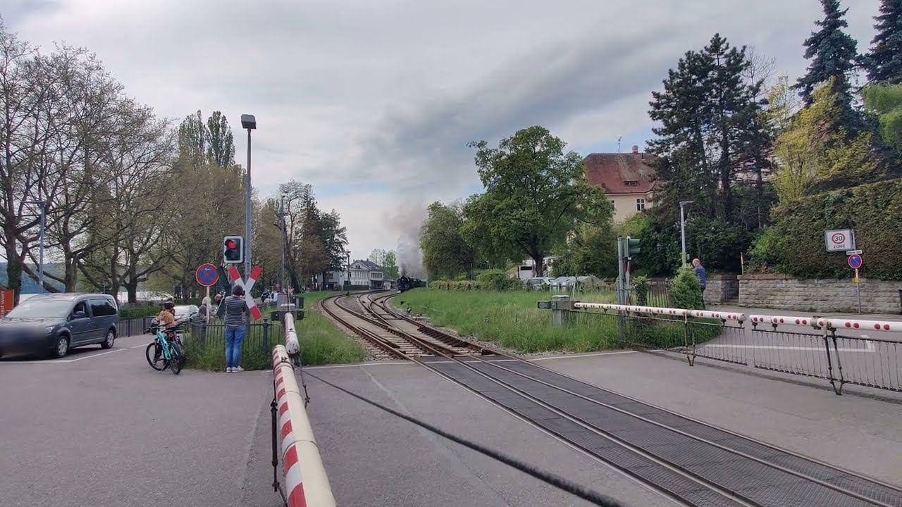 Dampfzug durch Überlingen