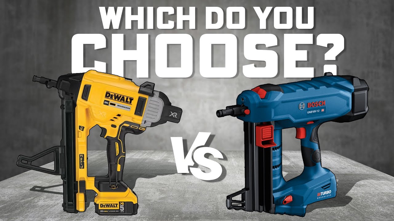 Забивание гвоздей в БЕТОН с помощью гвоздезабивных пистолетов DeWalt 20V MAX и Bosch 18V PROFACTOR