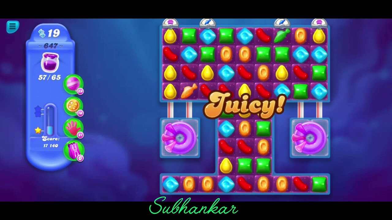 Candy Crush Soda Saga. Level 647.⭐⭐⭐ Star.Level 647 Help.@Subhankar0002.☠️☠️