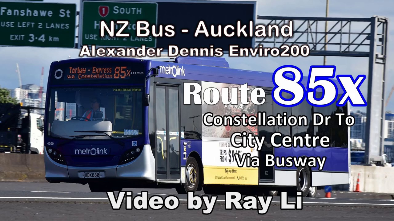 Auckland Buses #Route 85x. Mairangi Bay to Auckland City Centre
