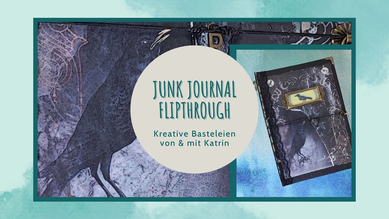 Junk Journal Mystical Black Raven FLIPTHROUGH