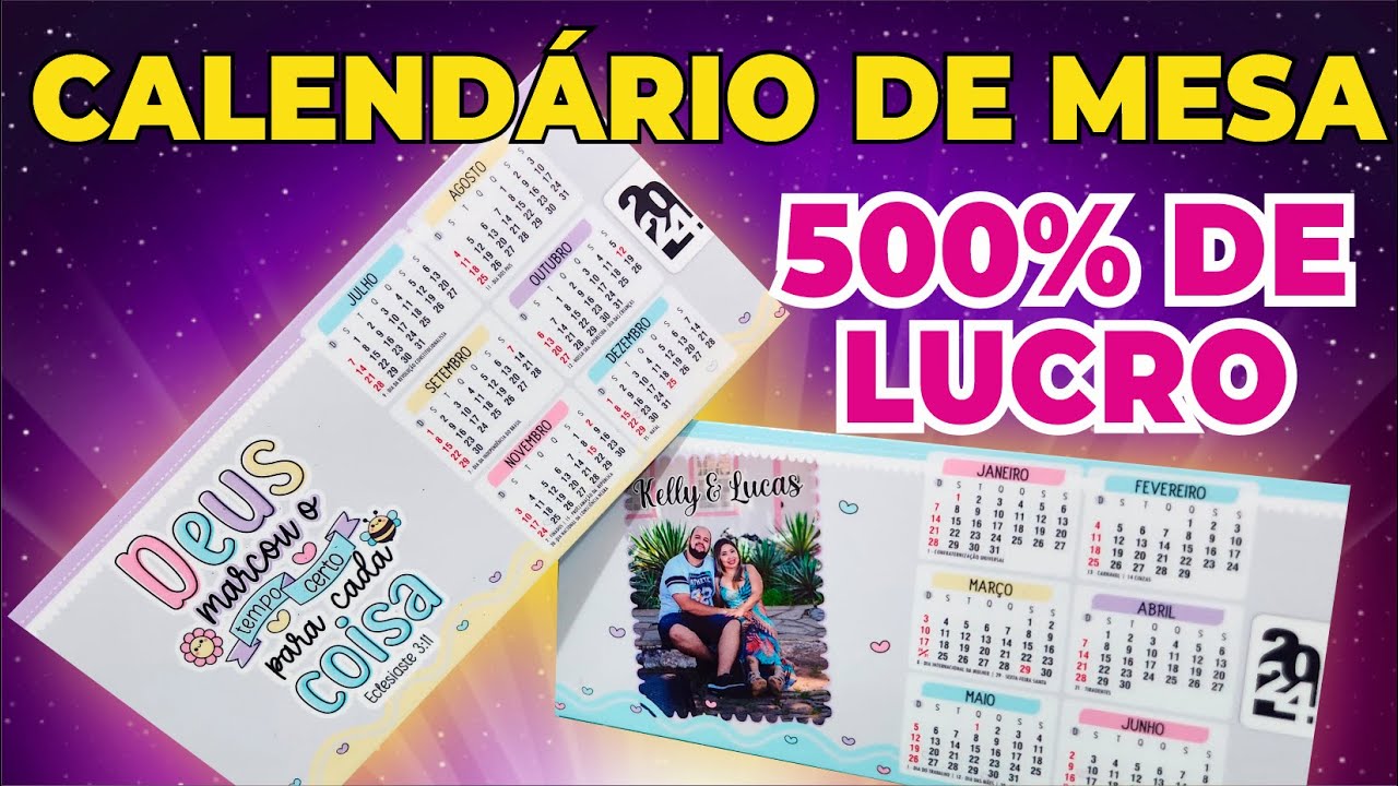 Calendário de Mesa - Artes que vendem fácil - Produção simples , impressora comum - Gráfica Rápida