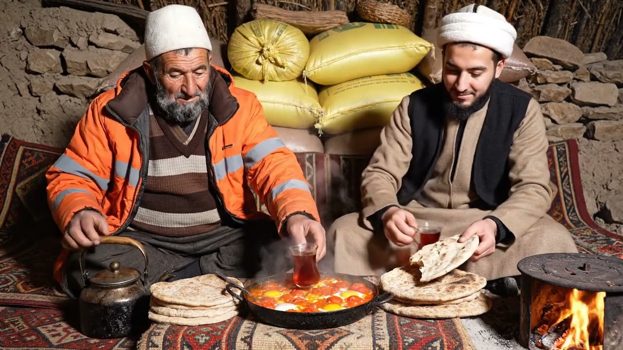 Winter Morning With a Shepherd Family in Afghanistan’s Snowy Mountains | Fire, Tea & Herding