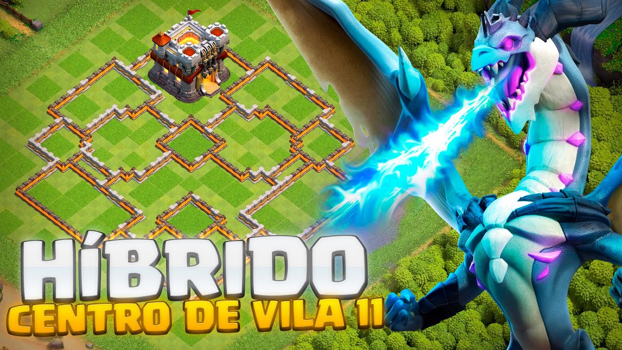 MELHOR LAYOUT HÍBRIDO PARA CV11 TH11! ATUALIZADO 2026 |🔥COM LINK | Clash of Clans