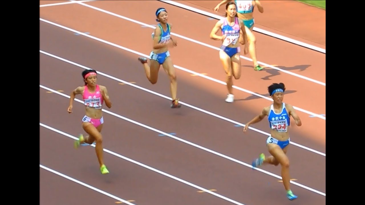 2016 8月1日　全国高校総体 岡山 インターハイ陸上 女子 200m 決勝　齋藤愛美選手