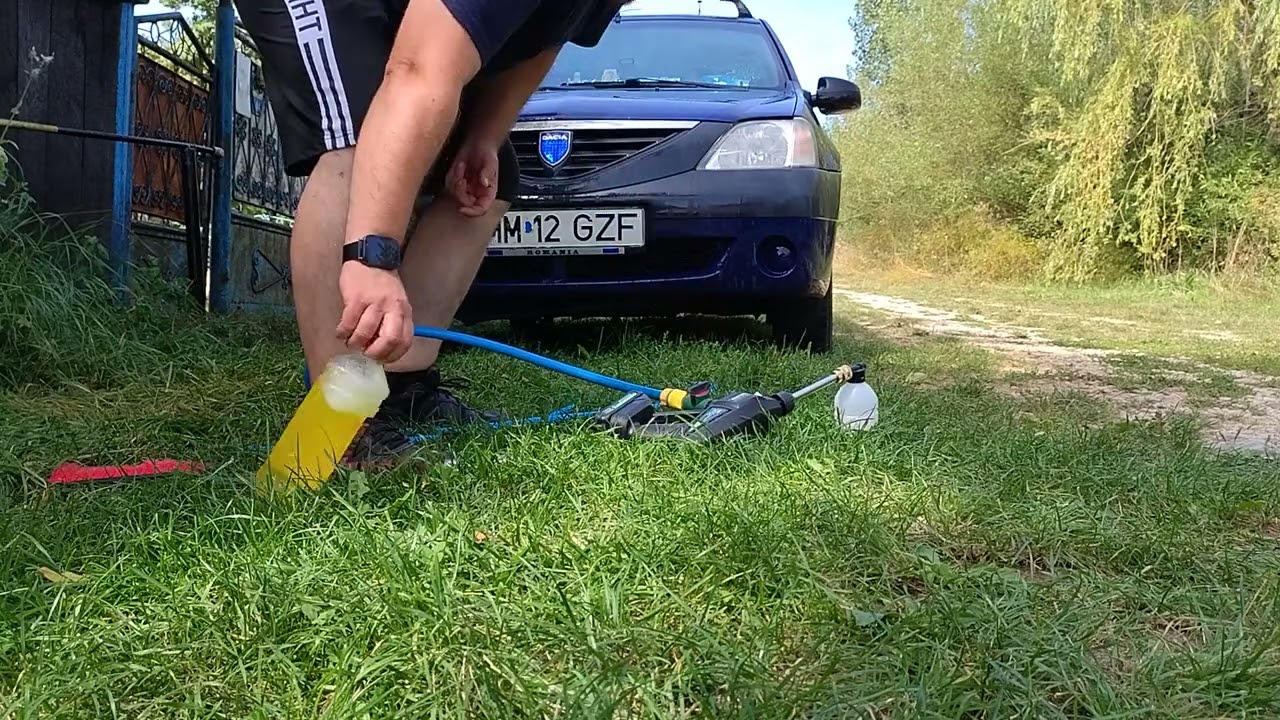 Testare pistol de spălat cu acumulator la rețeaua de apă 