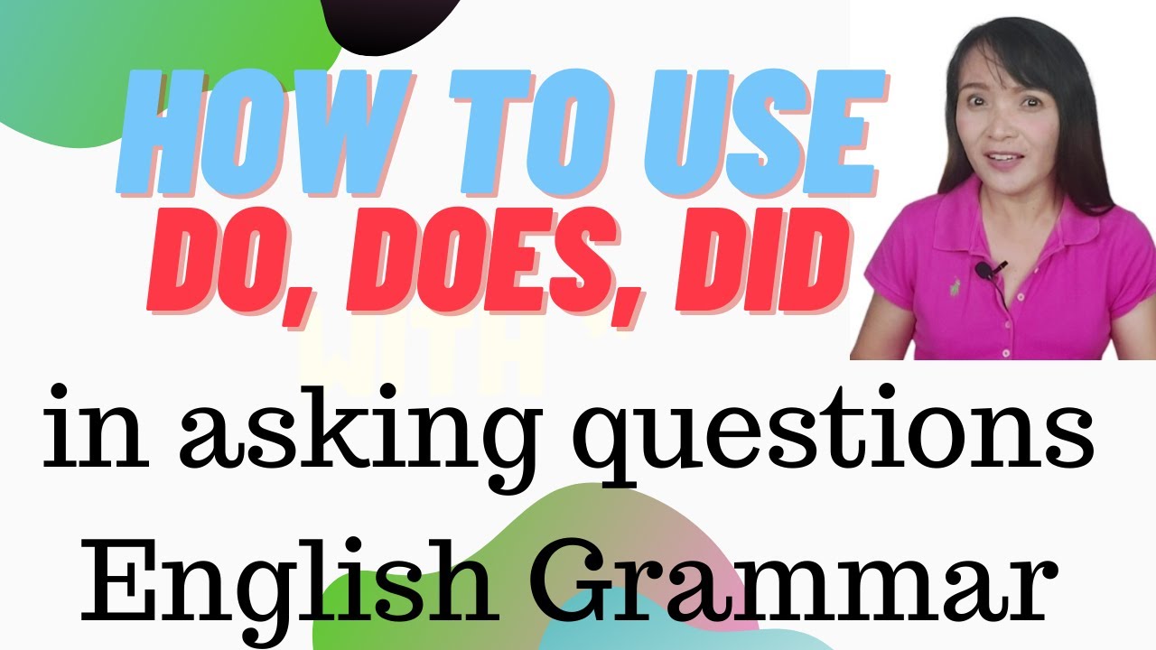 How to use do does did in questions| English Grammar
