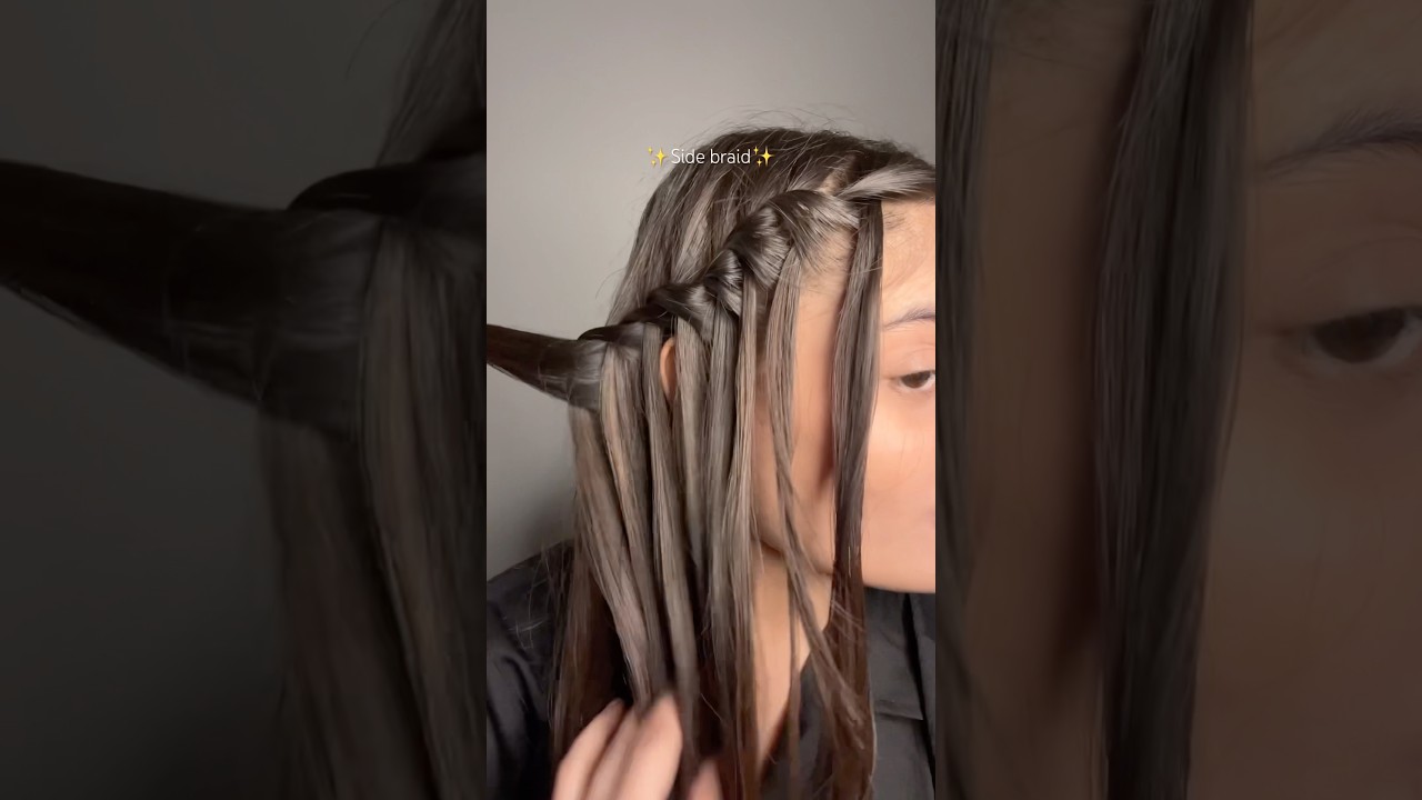 Side braid hairstyle✨#goesviral #trendingshorts #shorts #hairstyle #trending #ytshorts #viralvideo