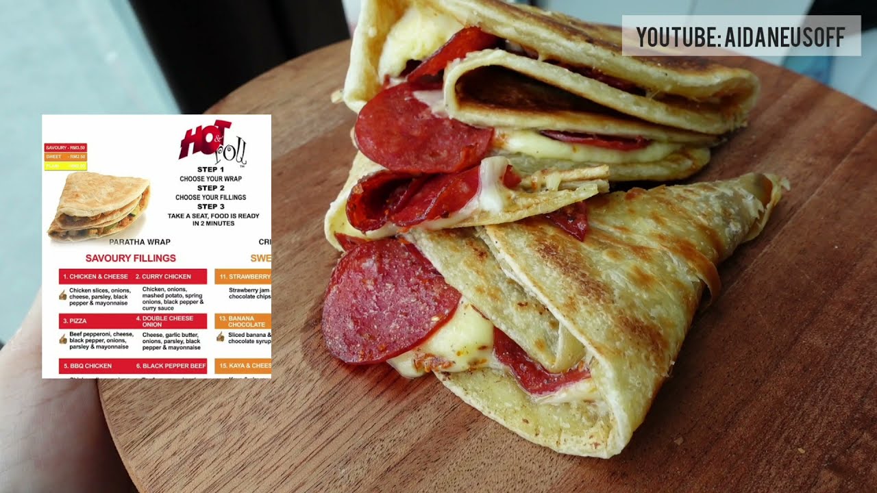 Cara buat beef paratha wrap macam Hot n Roll yang mudah dan sedap!
